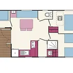 Mobil 34m² Avec Terrasse Pour 6 A - Api-1-52-331 Camping